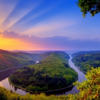 Snake River and Forest Dusk