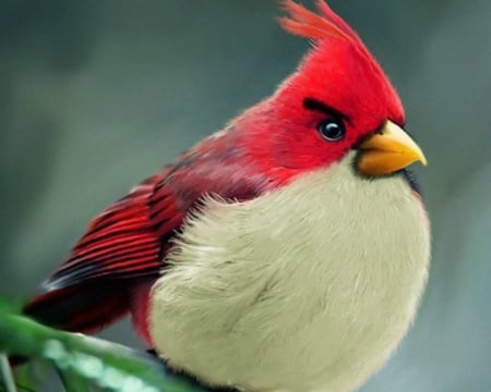 Cute Bird - animal, cute, bird, red