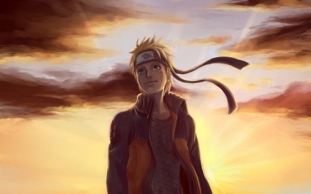 Naruto - naruto, anime, sunset, manga