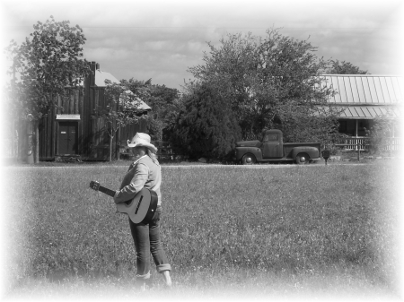 Country Girl - boots, hat, cowgirl, jeans