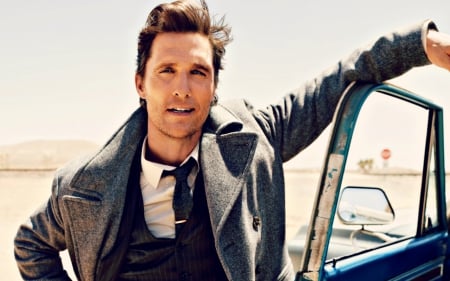 Matthew McConaughey - matthew mcconaughey, car, black, actor, man