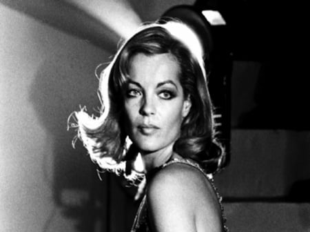 stunning romy - stunning, black and white, beauty, romy schneider