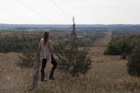 Barbwire - jeans, cowgirl, fence, boots