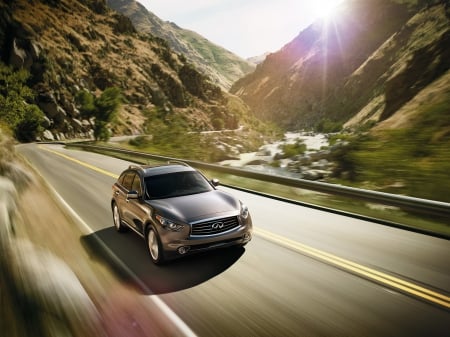 infiniti fx 50 - brown, road, infiniti, fx 50, mountian