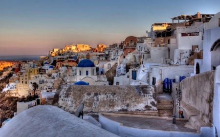 Santorini Houses - cityscapes, santorini, houses, white houses, architecture, greece