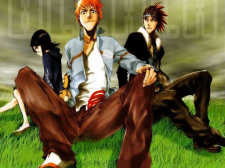 Rukia, Ichigo And Renji - anime, gang, bleach, manga