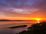 Shipwreck at sunset