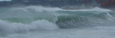 Winter wild waves - seascapes, winter, wild sea, seaside, sea, nature, waves