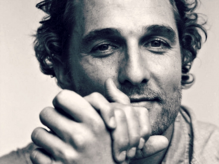 Matthew McConaughey - face, white, matthew mcconaughey, black, actor, man