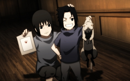 Uchiha And Sasuke - anime, naruto, brothers, manga