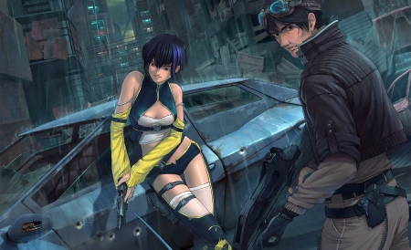 Waiting - Manga, Anime, Guns, City