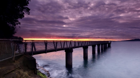 The River Paradise - nature, purple, river, paradise, heaven