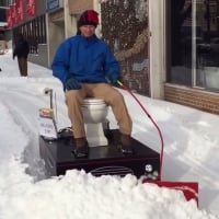 Loo Cy Is a Motorized Toilet Snow Plow