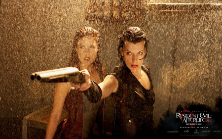 resident evil afterlife - woman, gun, resident, afterlife, evil