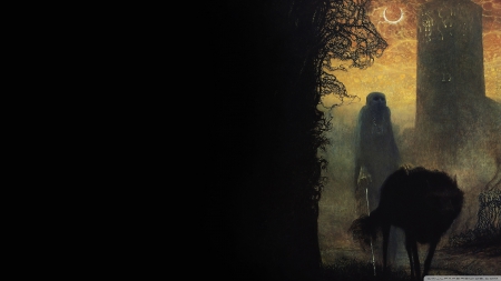 zdzislaw beksinski blind - beksinski, blind, wolf, man, zdzislaw