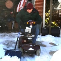 Seniors Scooter Snow Plow