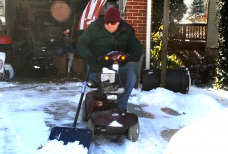 Seniors Scooter Snow Plow - snow, scooter, senior, plow