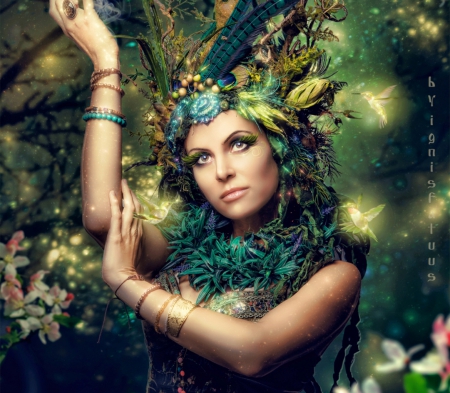 Spring Has Come - fantasy, spring, art, lady