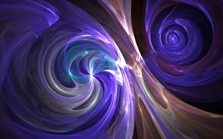 Fractal - abstract, purple, blue, texture, fractal, luminos