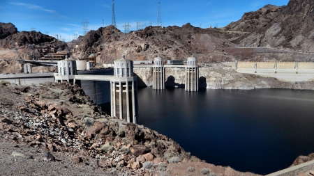 Behind Hoover Dam - arizona, wide screen, hoover dam, photography, scenery, photo, usa, nevada