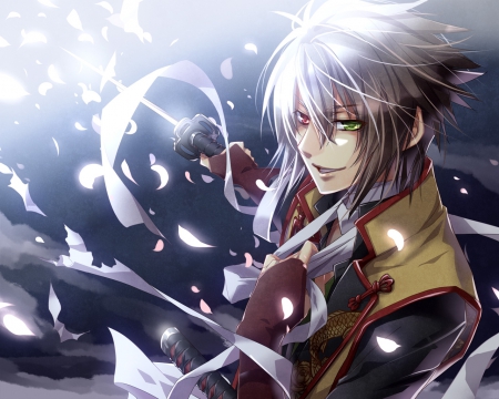 In The Wind - silver, anime, boy, manga