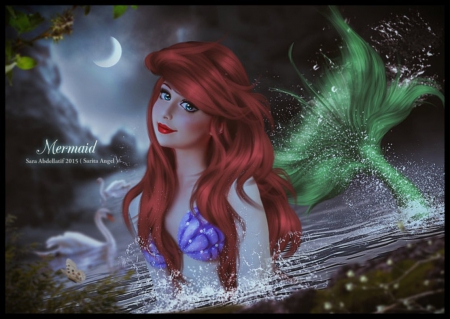 Mermaid - fantasy, mermaid, abstract, art