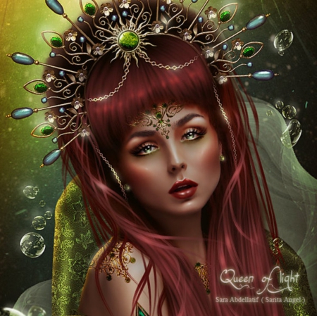 Queeen of Light - lady, fantasy, queen, art