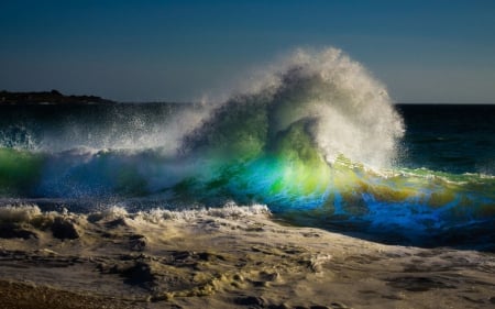 Ocean Waves - beaches, nature, oceans, ocean waves, sea, waves