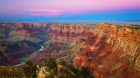 Canyon - river, landscape, Canyon, sky