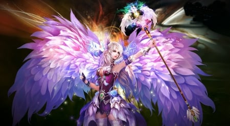 fantasy angel - beautiful, fantasy, arts, angel