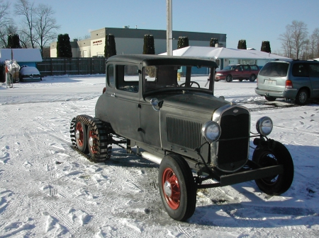 Model A Snow Mobile - model a, ford, vintage, snow