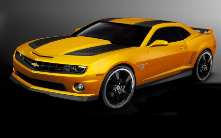 Yellow Camaro - yellow, car, chevy, camaro