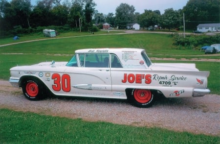 1959-Ford-Thunderbird - 1959, white, classic, racer