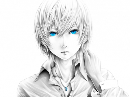 Blue Eyes - anime, boy, blue, manga