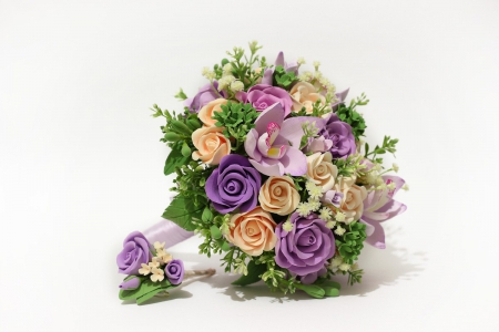 Flowers - purple, soft, flowers, bouquet, daisies, pure