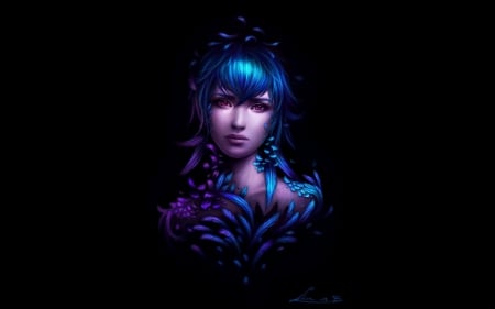 Loh - purple, pink, loh, girl, blue, fantasy, luminos, zolaida, woman