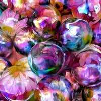 Flowers and bubbles