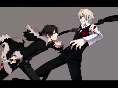 Izaya And Shizuo - anime, enemy, durarara, manga