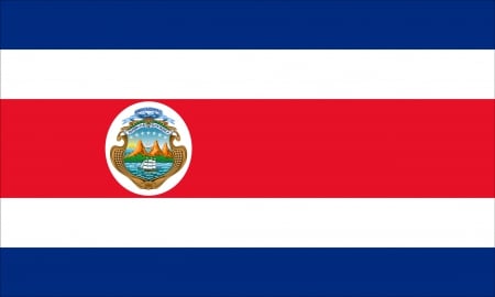 flag of costa rica - emblem, rica, flag, costa