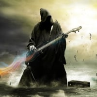 Death plays the guitar