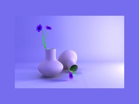 Floral simplicity - flowers, beauty, purple, vases