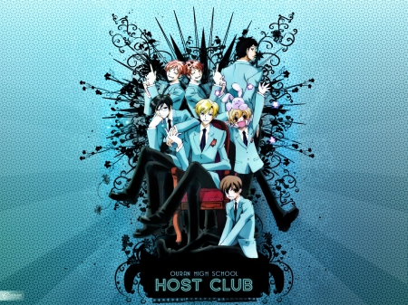 Ouran high school - clu, j, k, host