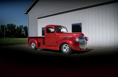 1946-Chevrolet - red, classic, truck, gm