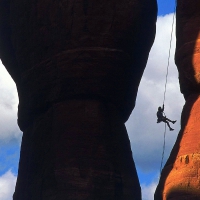 Rappelling Off The Mace Sedona - Arizona