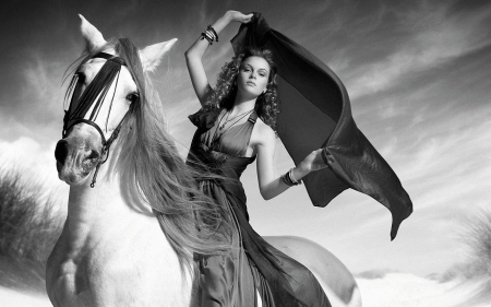 Riding The Wind - women, fun, girls, style, models, female, fashion, cowgirls, western, horses