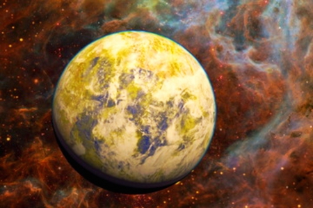 Exoplanet Gliese 581c - system, solar, away, far