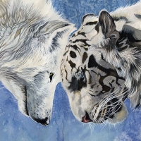 WOLF AND TIGER ART