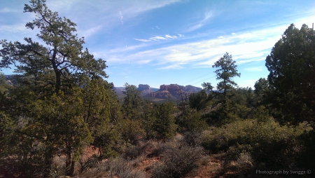 Sedona, Arizona - Mountains, Trees, Arizona, Sedona, Nature, Clouds, Sky