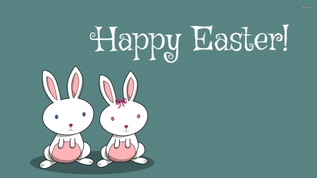 Easter Bunnies - easter, wallpaper, bunnies, cute