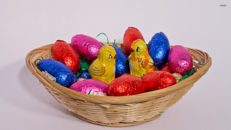 Easter Eggs - In, Eggs, A, Easter, Basket